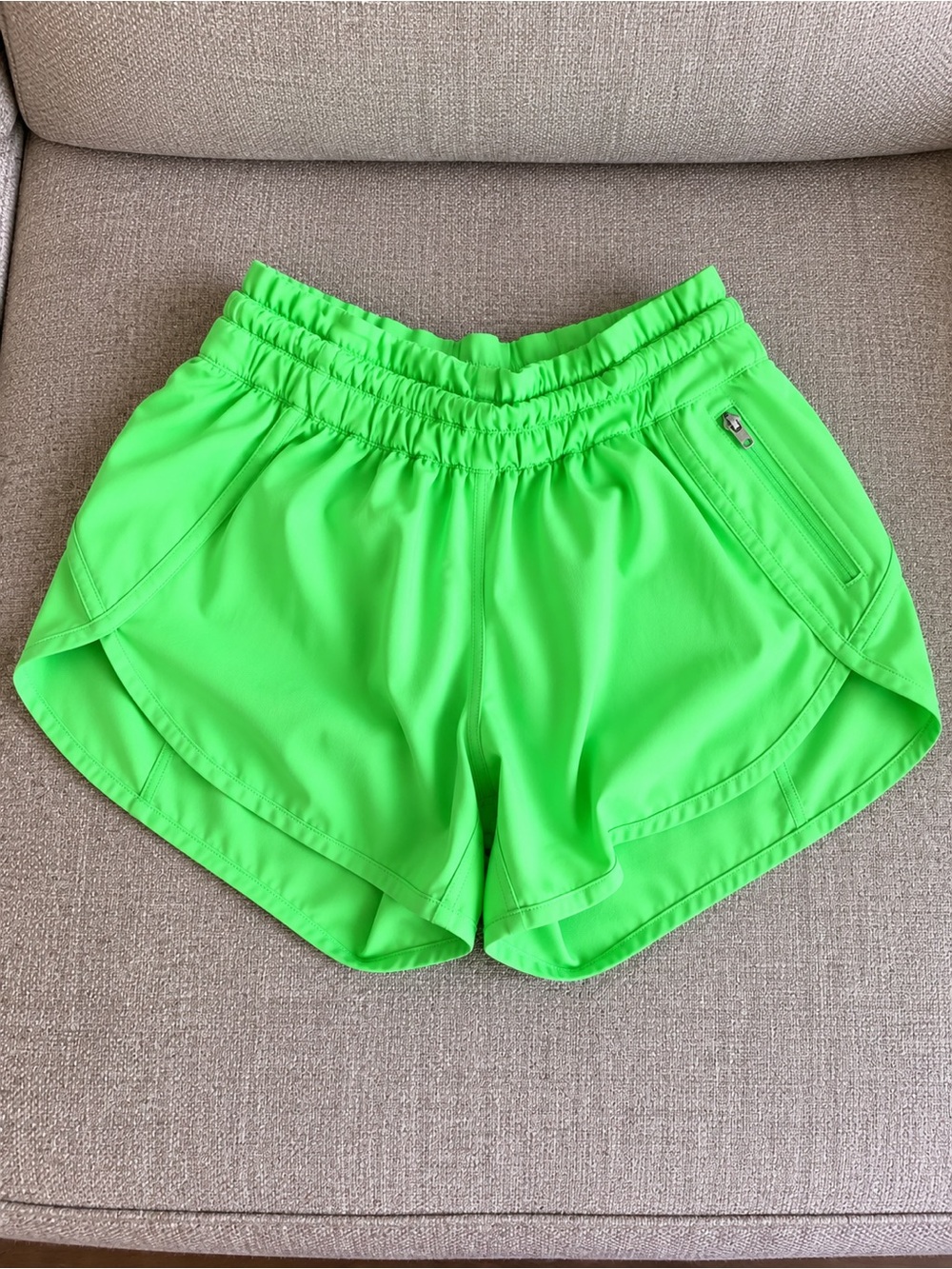 lululemon athletica Bright Neon Green Running Shorts